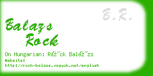 balazs rock business card